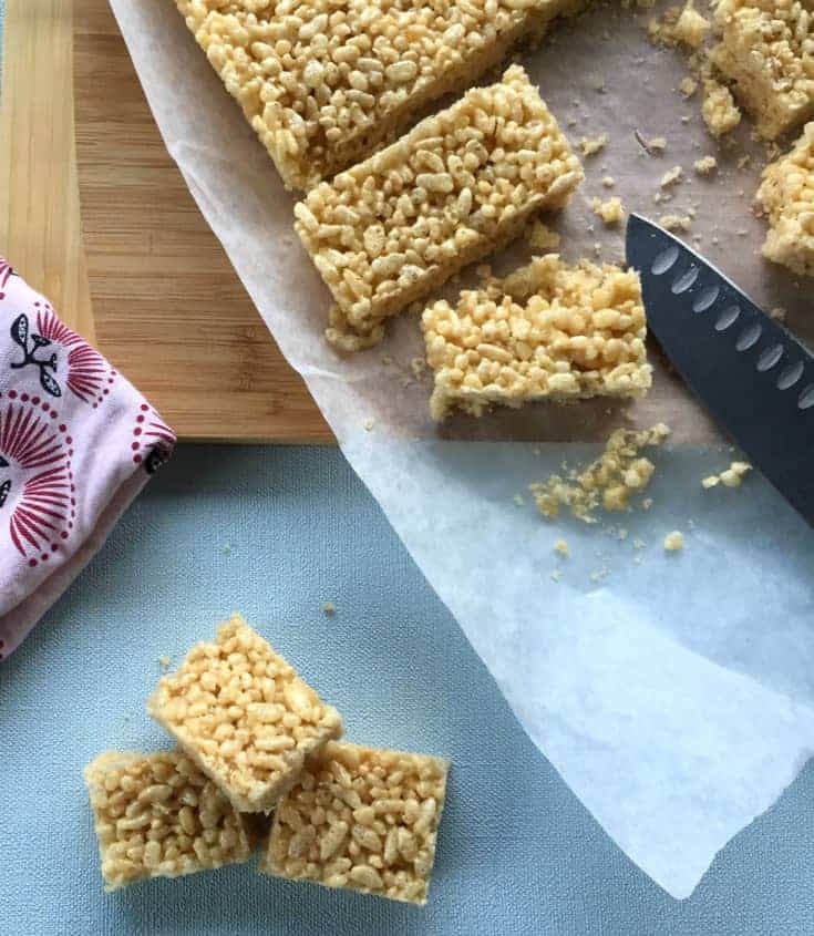 Honey Rice Bubble Slice - Just a Mum's Kitchen
