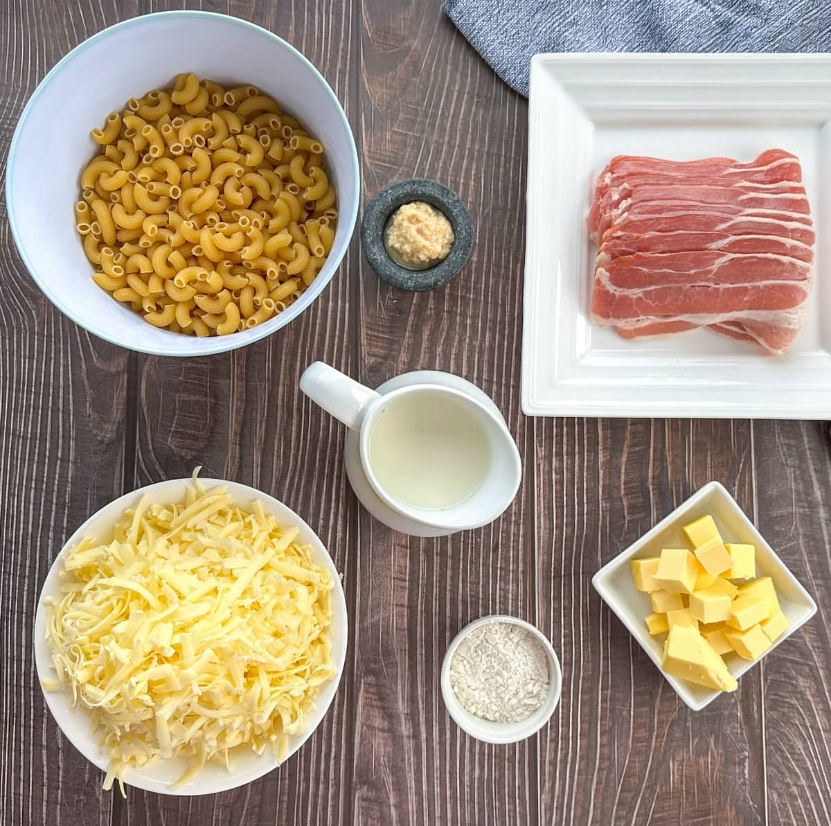 Ingredients needed for Macaroni Cheese