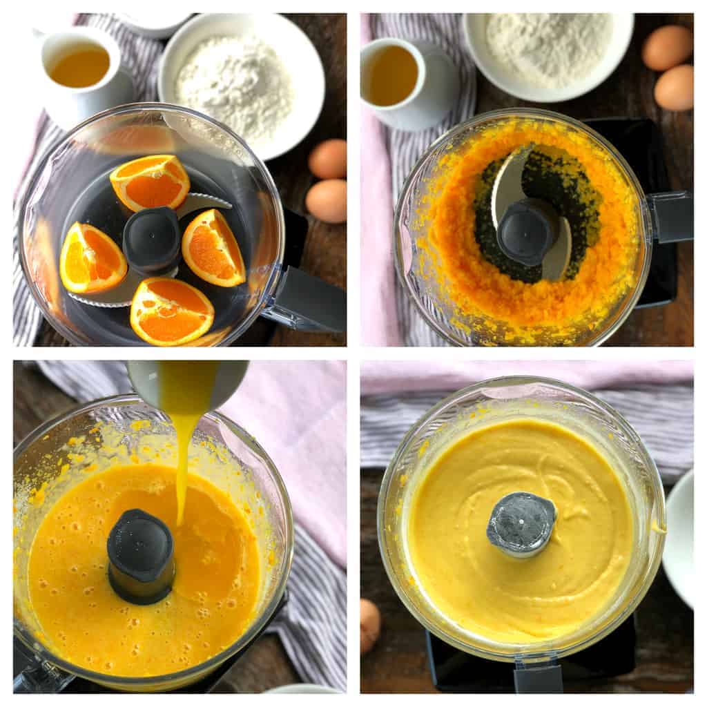 Step by Step Mixing the oranges.