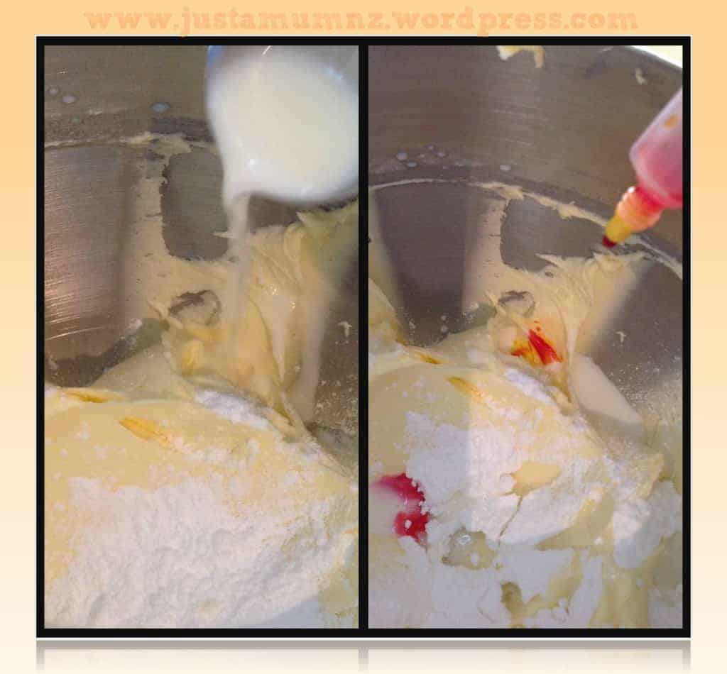 Buttercream Icing adding food colouring