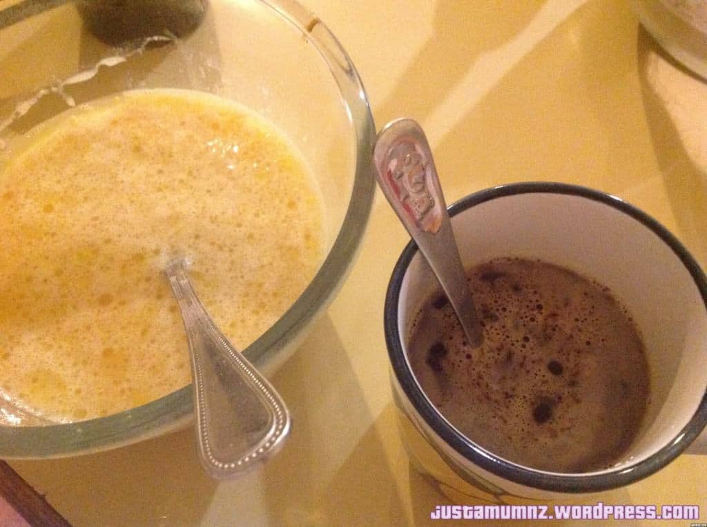 Easy Rich Chocolate Cupcakes wet ingredients