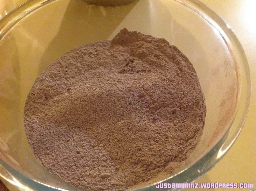 Easy Rich Chocolate Cupcakes Dry Ingredients mixed