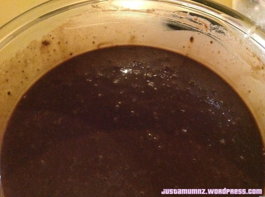 Easy Rich Chocolate Cupcakes mixture