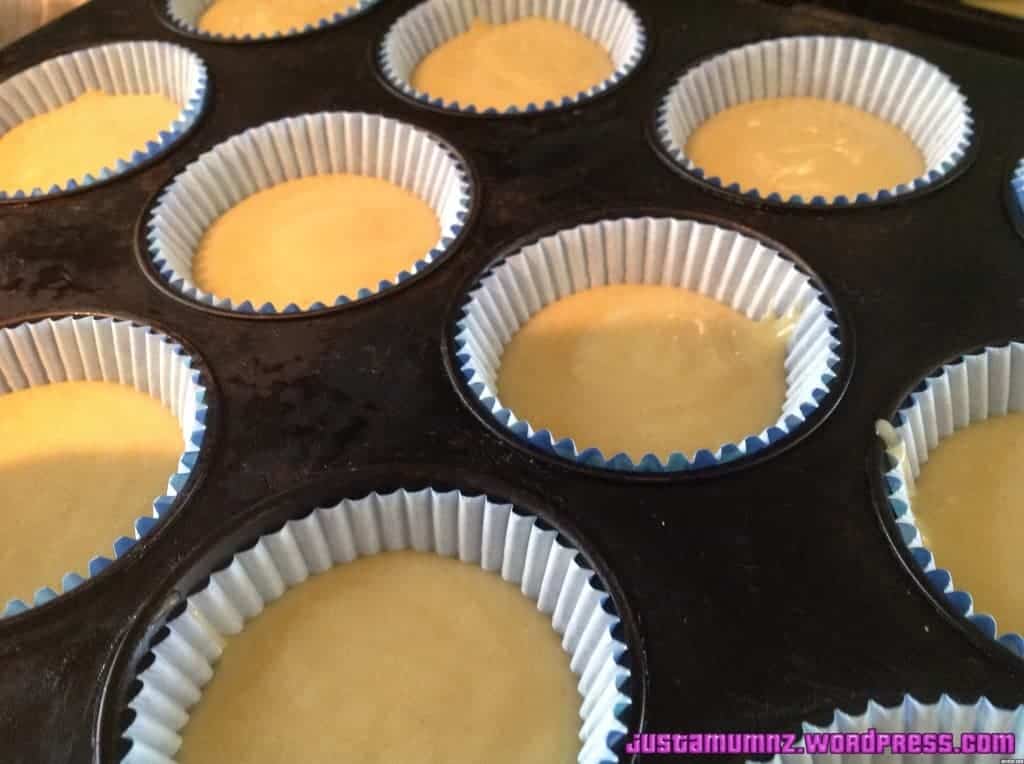 vanilla Cupcakes mixture ready to be baked