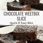 Chocolate Weetbix Slice for Lunchboxes (Quick & Delicious) Pinterest Pin