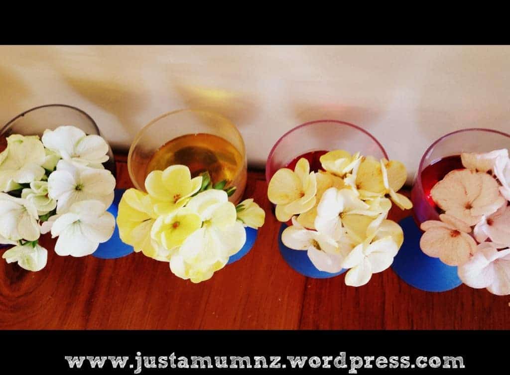 Coloured Flowers from the top