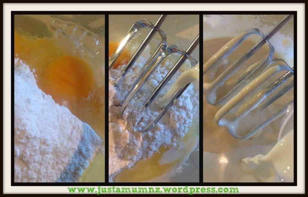 Pancakes Mixture being mixed