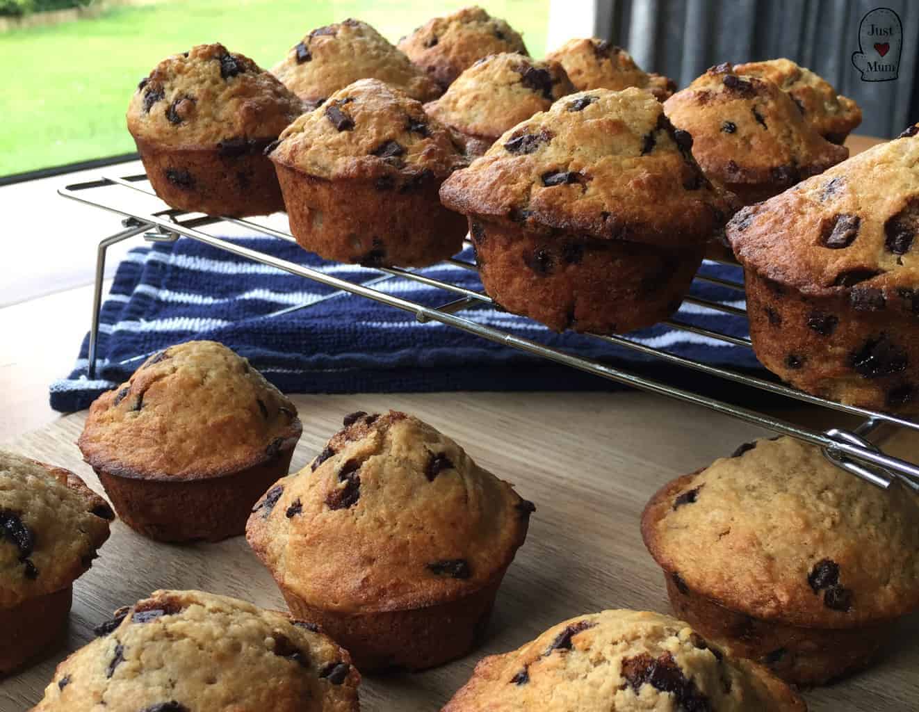 Banana Chocolate Chip Muffins - Just A Mum