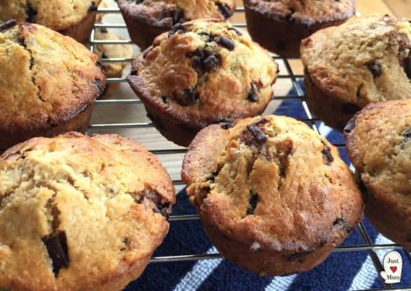 Banana Chocolate Chip Muffins - Just a Mum