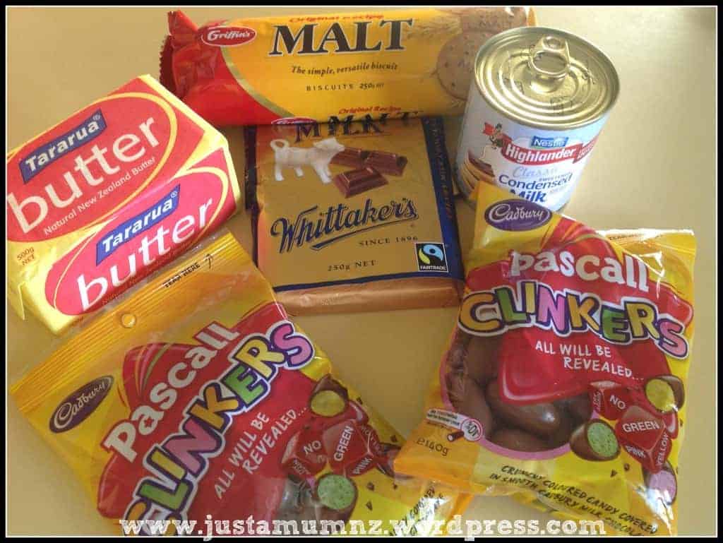 Chocolate Clinkers Slice Ingredients