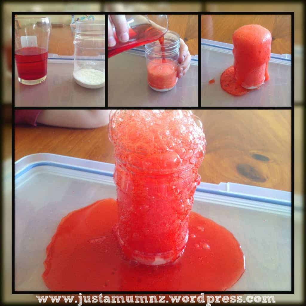 Seeing how the eruption works using a glass