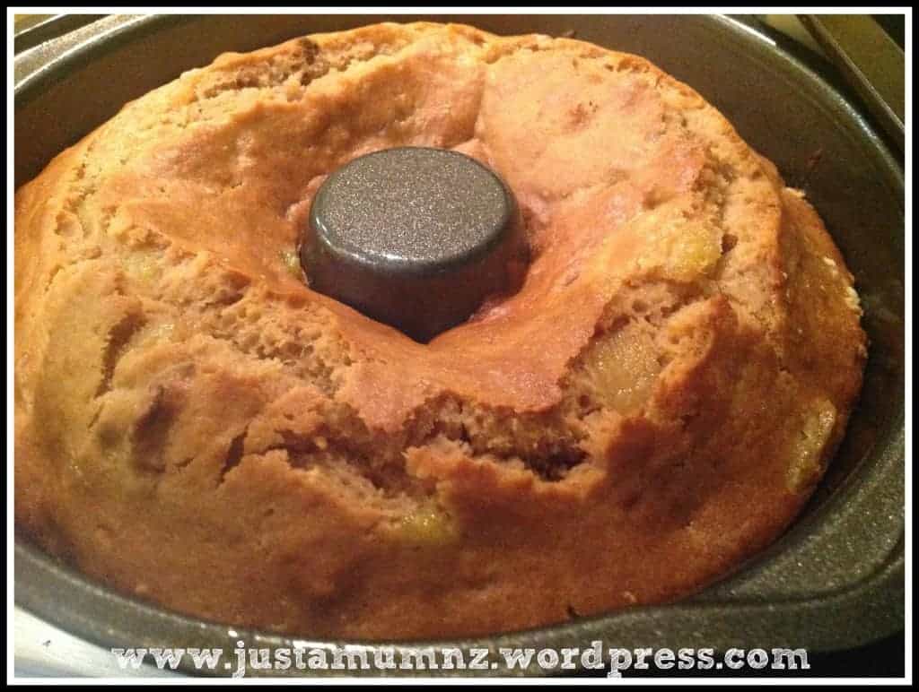 feijoa loaf just out of the oven