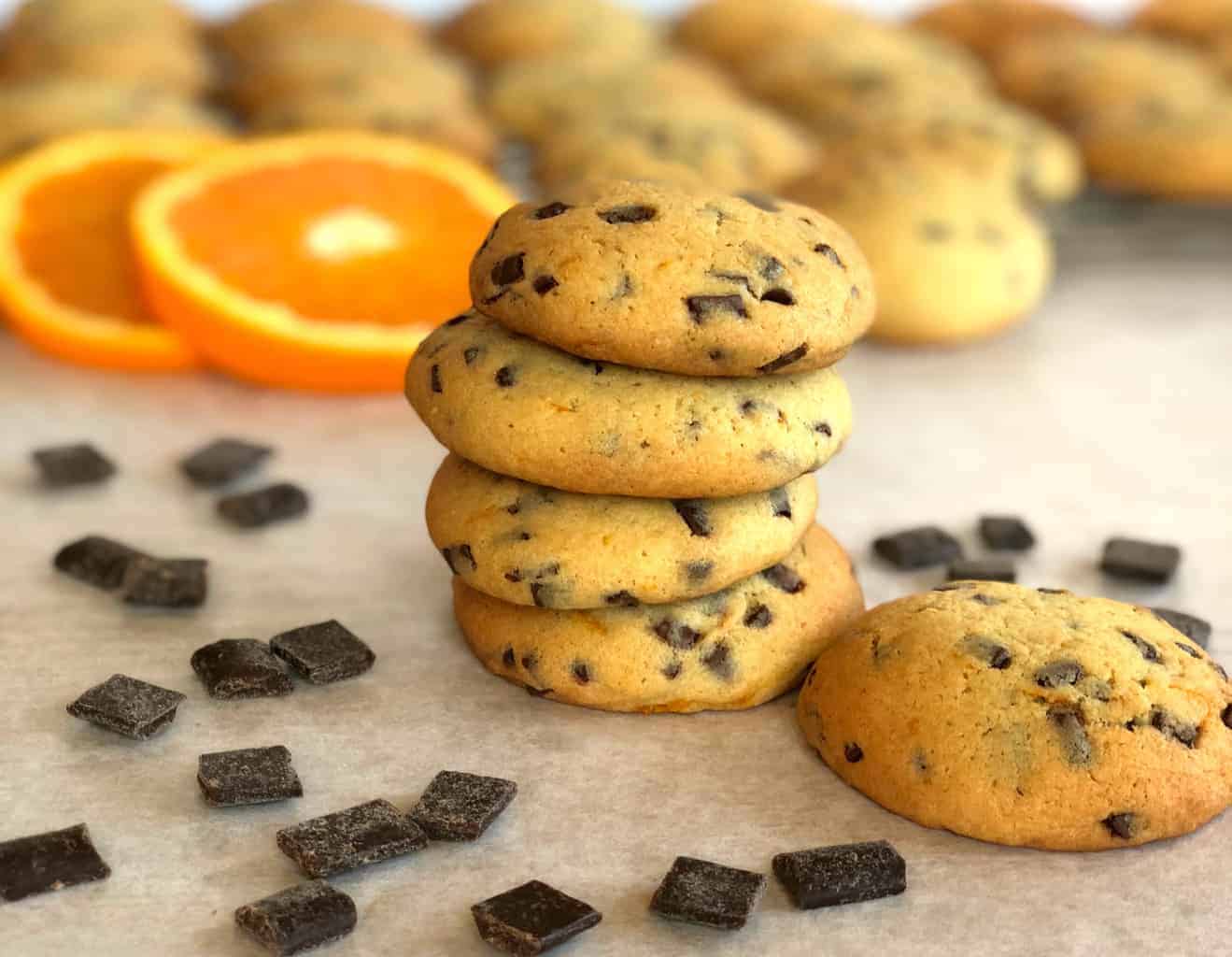 Just A Mum Orange Chocolate Chip Cookies Stack