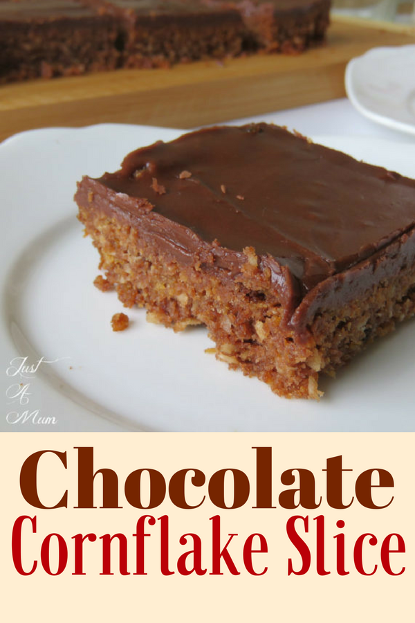 Delicious Chocolate Cornflake & Coconut Slice. Easy recipe with simple ingredients.