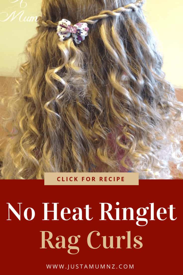 No Heat Ringlet 'Rag' Curls - Hair Tutorial - Just a Mum's Kitchen
