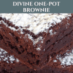 Easy One Pot Brownie Recipe Pinterest Pin