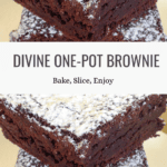 The Best Homemade One Pot Brownies Pinterest Pin