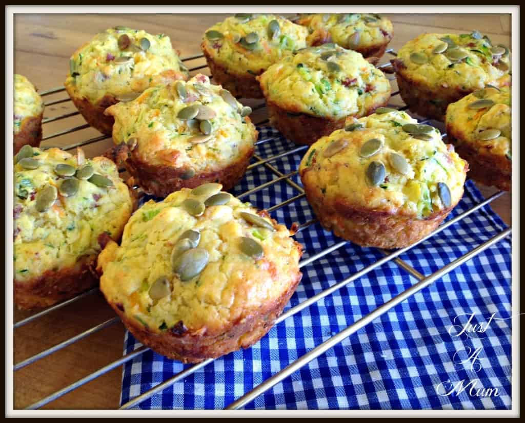 Deluxe Vege Muffins on an airing rack