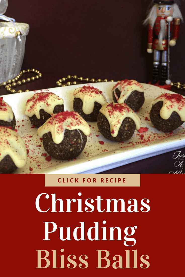 Delicious Christmas Pudding Bliss Balls using fruit mix and lovely christmas flavours. So easy to make, a great gift or snack. 