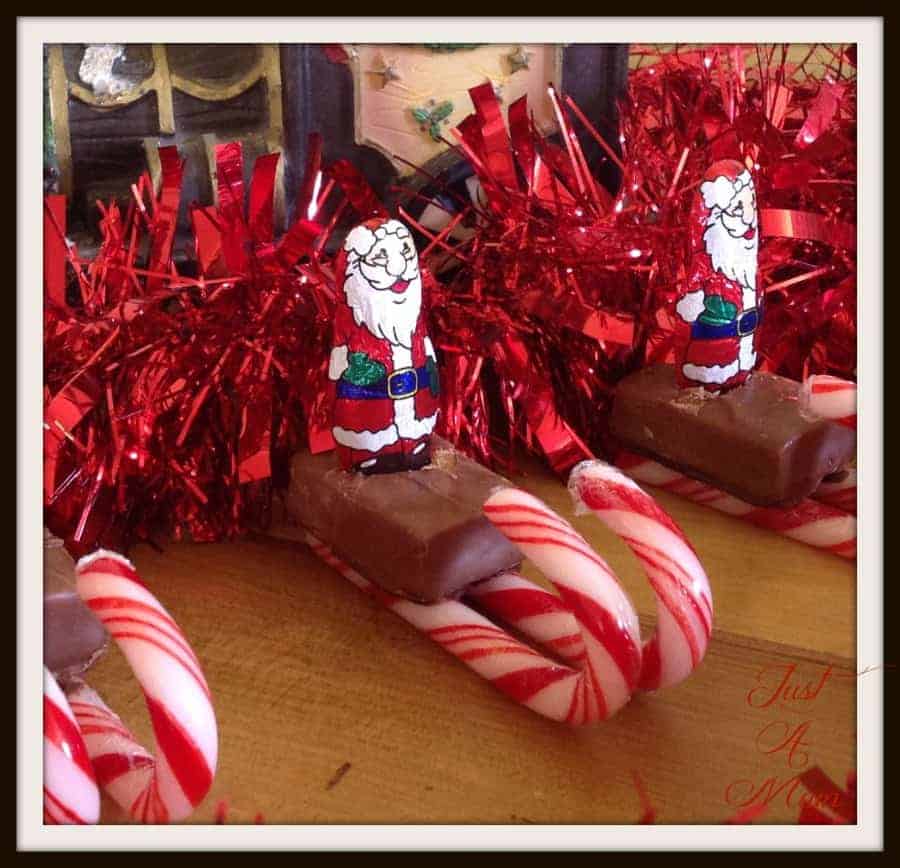 Santas Candy Cane Sleighs - Just a Mum's Kitchen