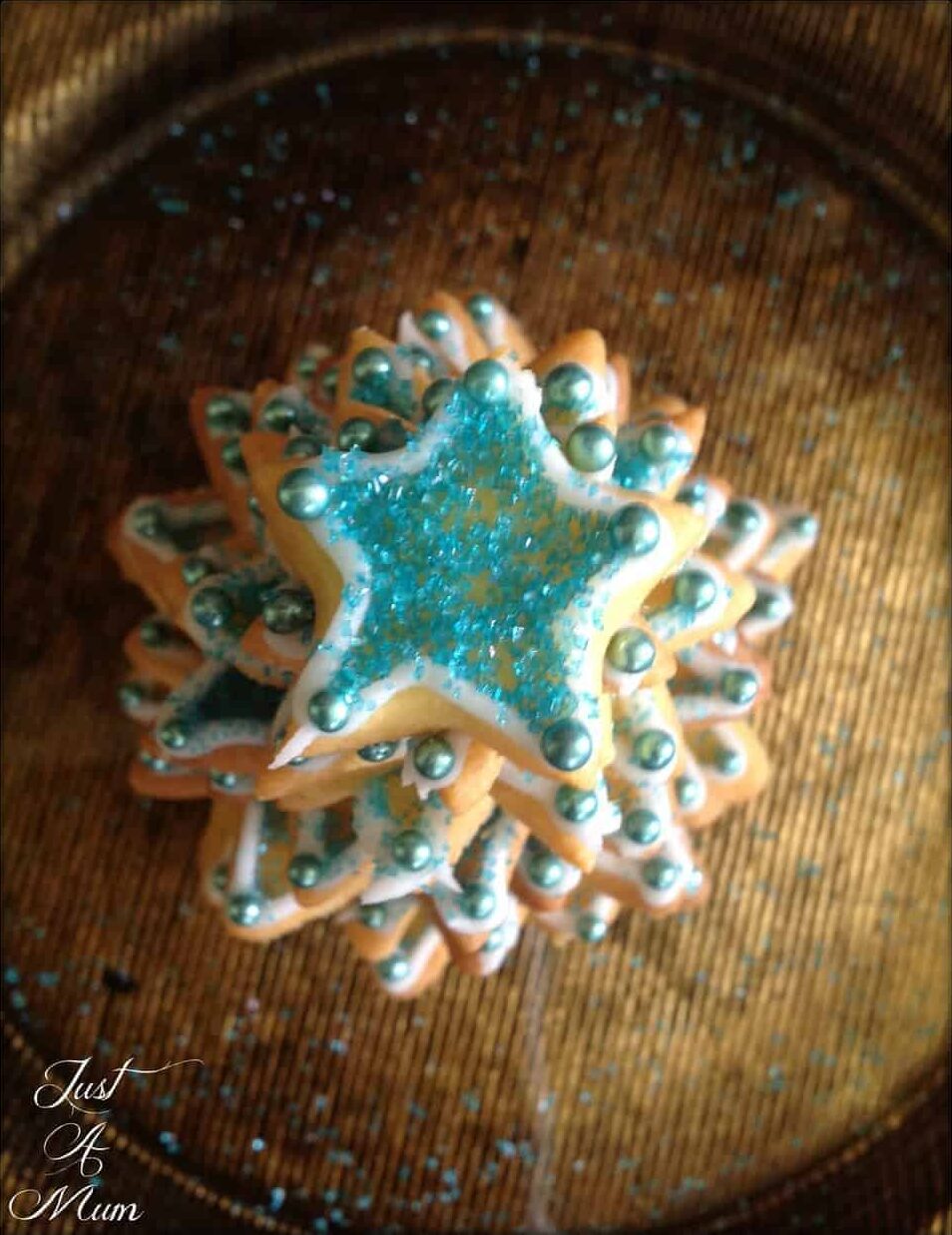 Cookie Christmas Tree from a birds eye view