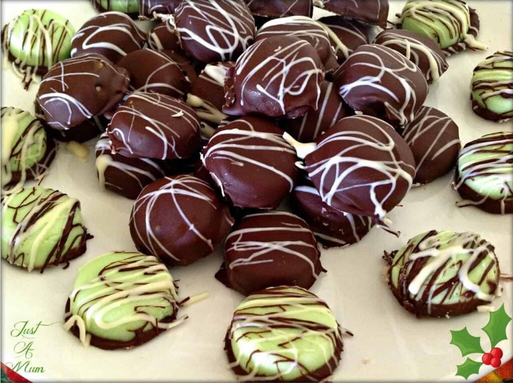 Peppermint Creams Peppermint Creams on a white plate