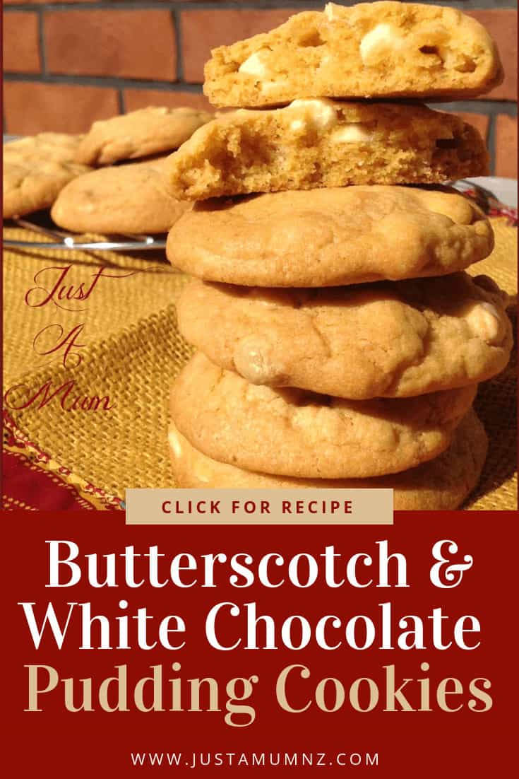 White Chocolate & Butterscotch Pudding Cookies - Just a Mum's Kitchen
