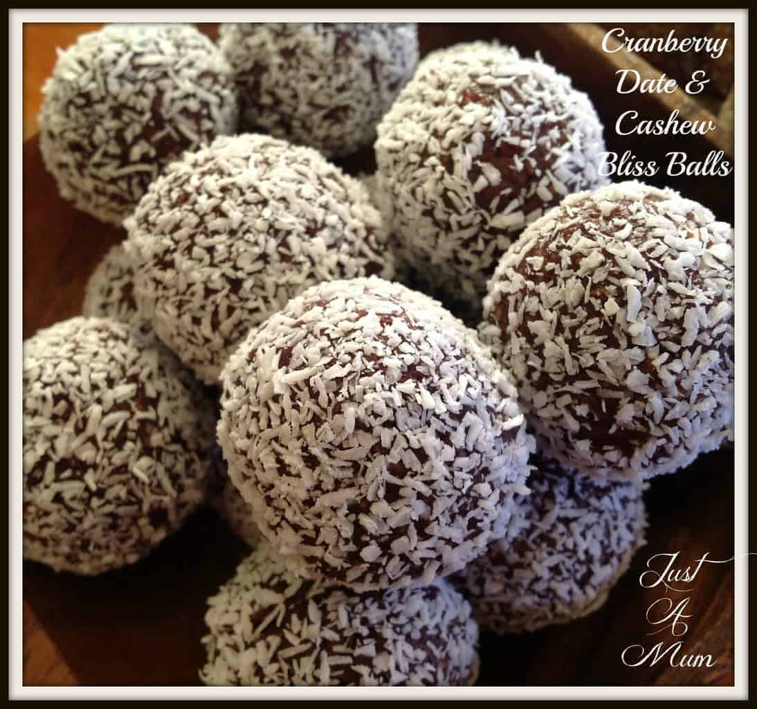 Cranberry Date Cashew Bliss Balls 