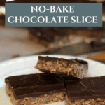 No-Bake Chocolate Slice – Easy, No Oven Needed Pinterest Pin