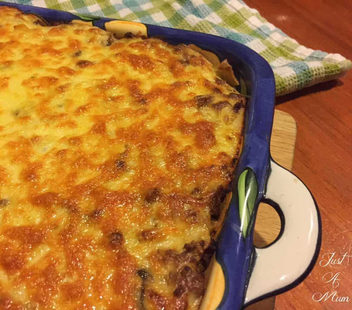 Just a Mum's Lasagne in a baking tray 