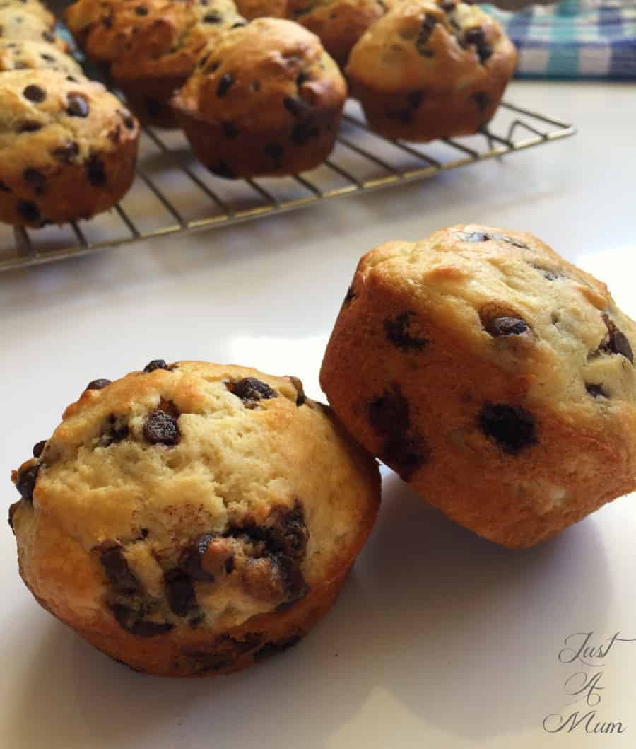 Easy Banana Chocolate Chip Muffins Just A Mums Kitchen