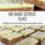 Best No-Bake Citrus Slice for Morning Tea & Entertaining Pinterest Pin