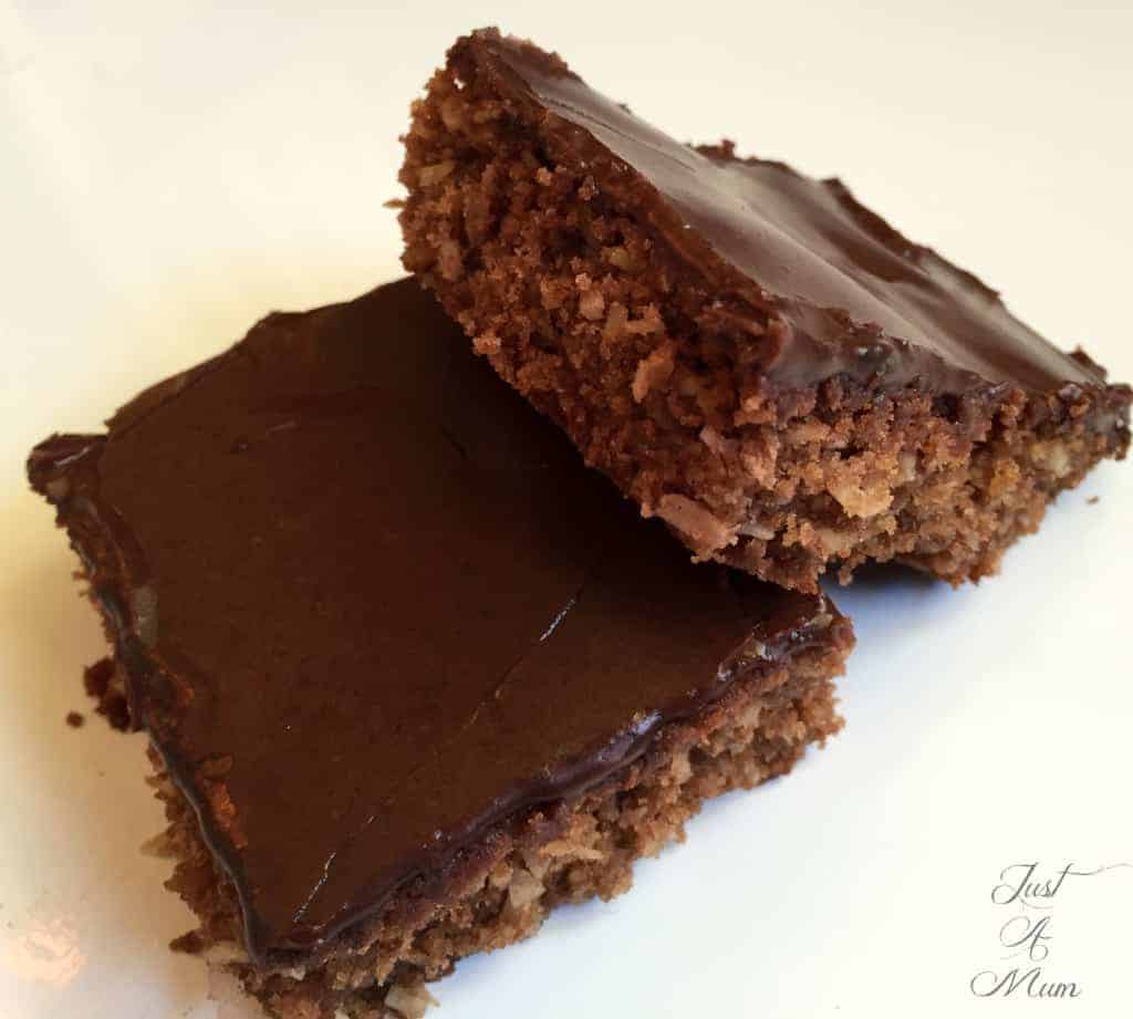 Easy Chocolate Coconut Slice - Just a Mum's Kitchen