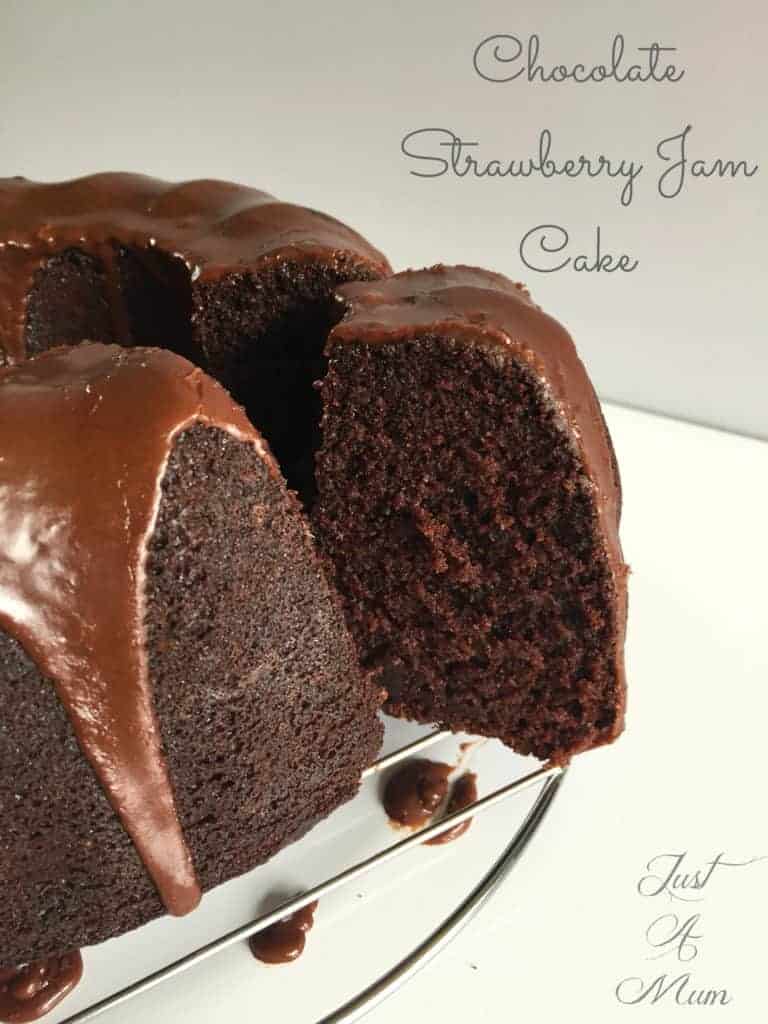 CHocolate Strawberry Jam Cake 6