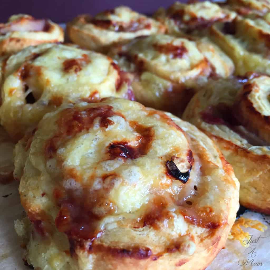 Chicken, Camembert & Plum Sauce Pinwheels 