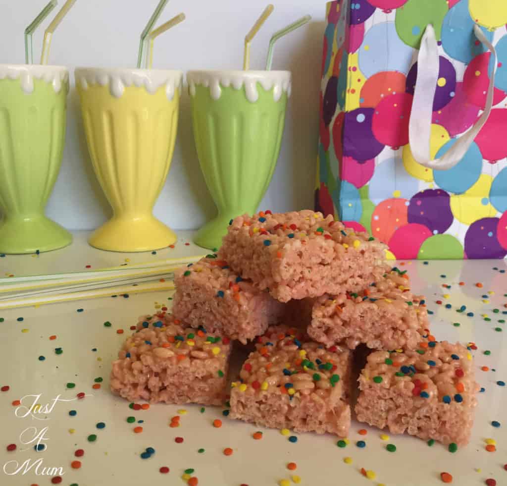 Marshmallow Rice Bubble Slice Just a Mum