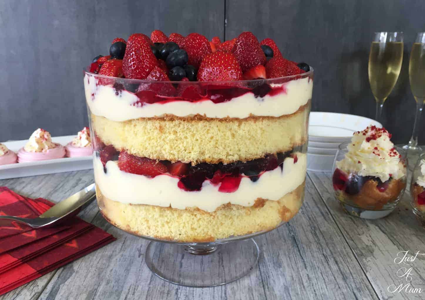 Mascarpone Custard Trifle - Just A Mum