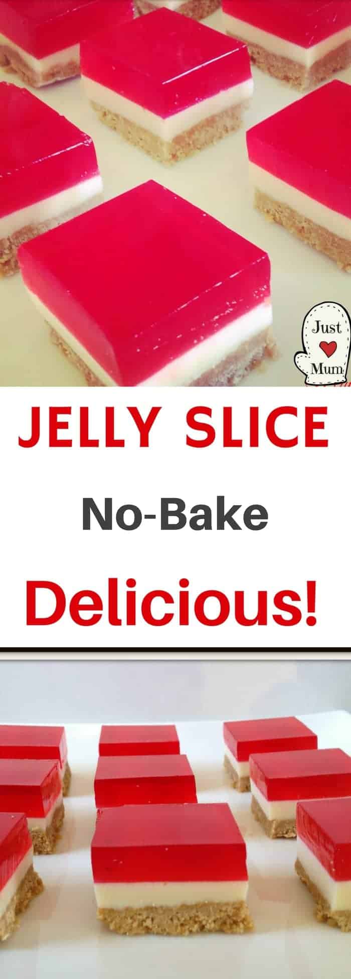 Just A Mums Jelly Slice - No Bake