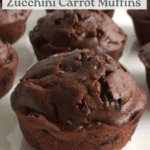 Easy Double Chocolate Muffins with Zucchini and Carrot Pinterest Pin