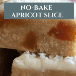 Easy No Bake Apricot Slice Recipe with Simple Ingredients Pinterest Pin