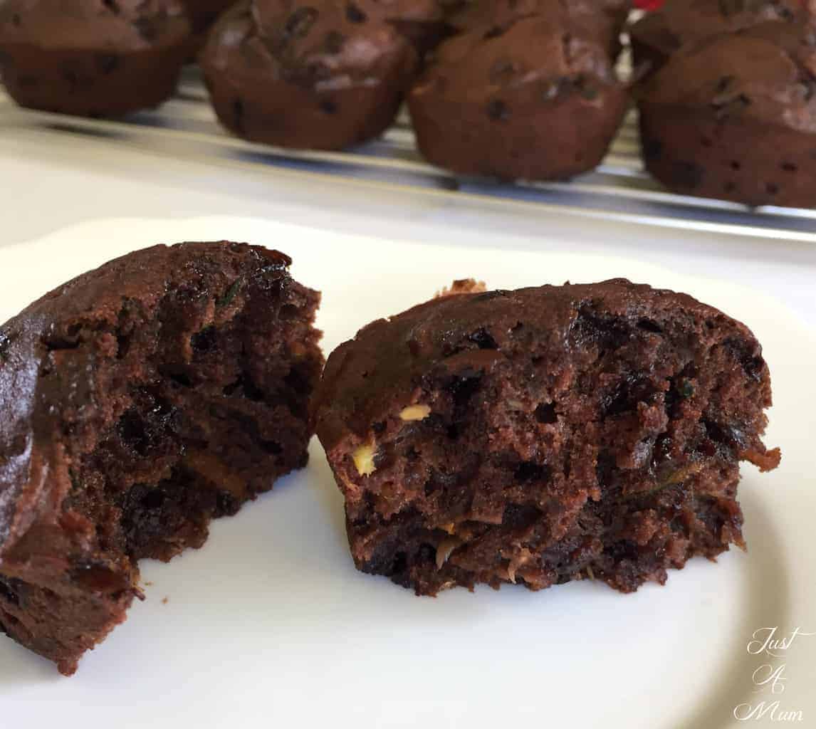 Double Chocolate Zucchini Carrot Muffins - Just A Mum