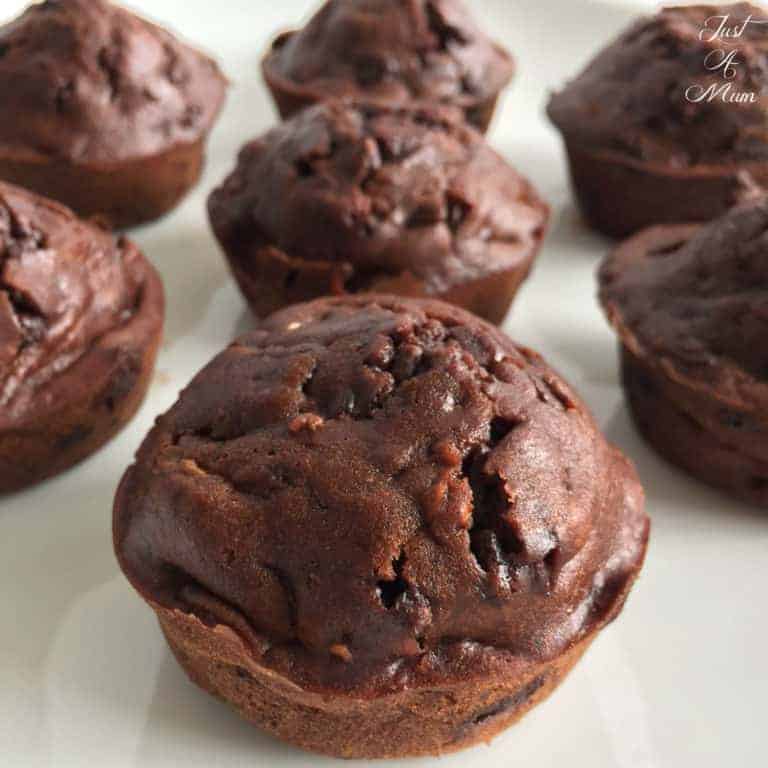 Double Chocolate Zucchini Carrot Muffins Just a Mum's Kitchen