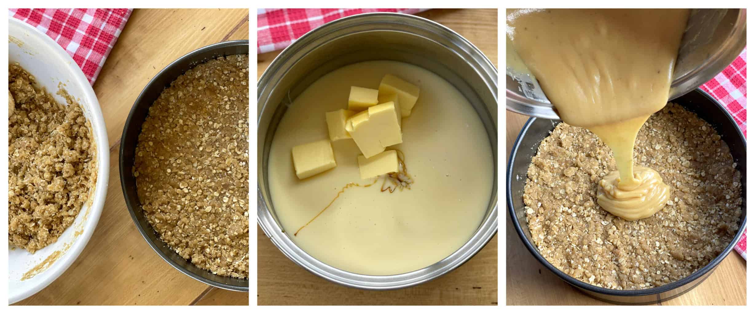 How to make caramel filling for Anzac Slice 