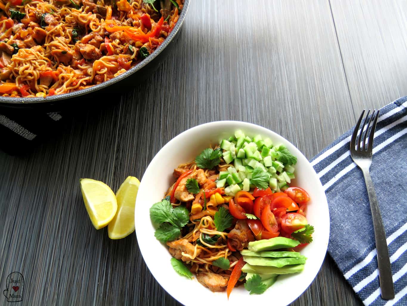 Chicken Burrito Noodle Bowl - Just A Mum