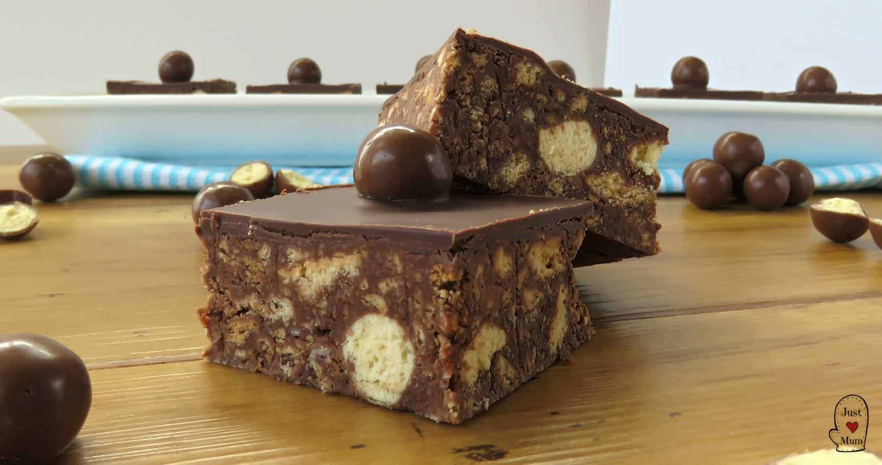 Just A Mum's Maltesers No-Bake Slice