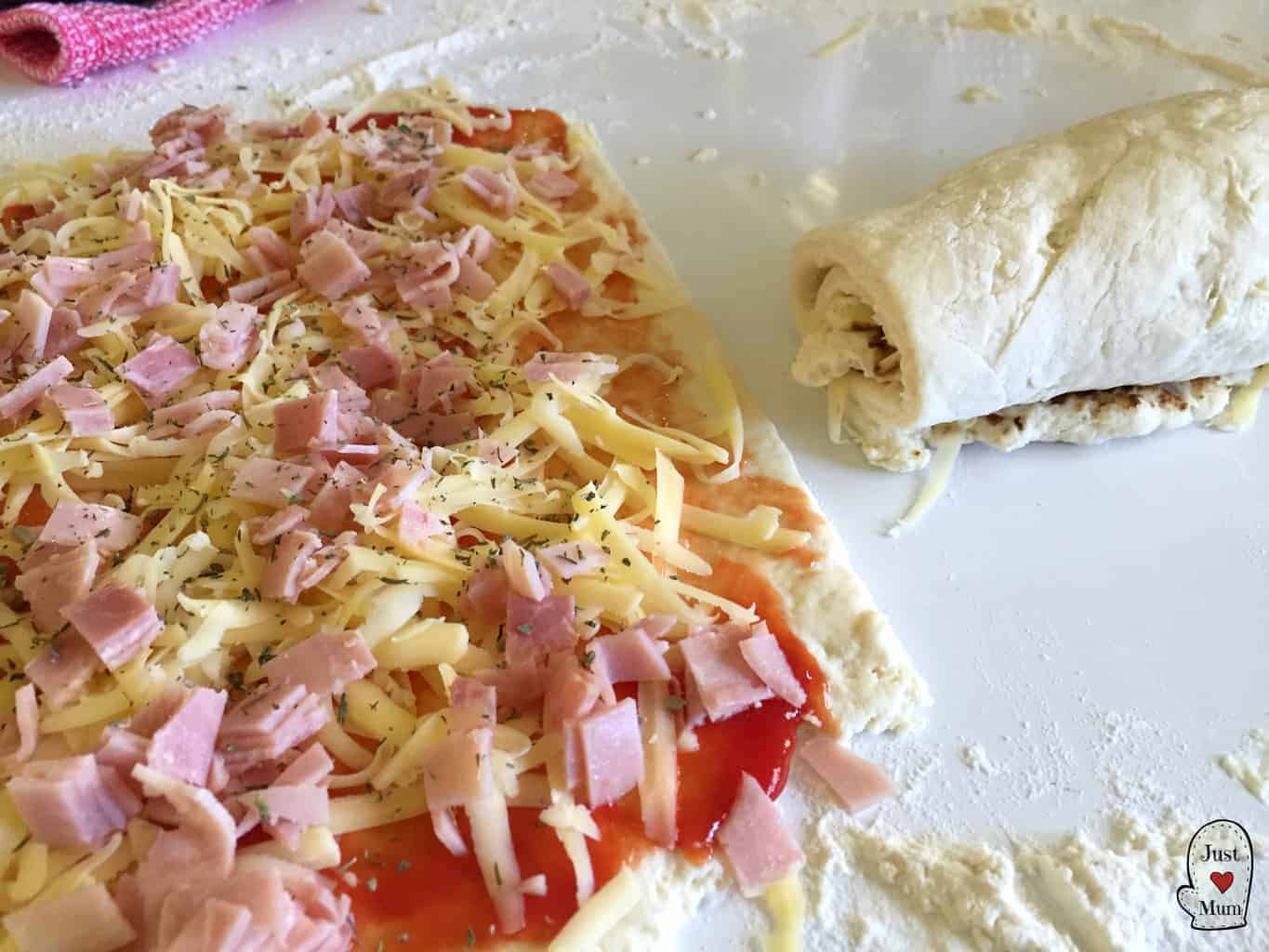 How to roll pinwheel scones