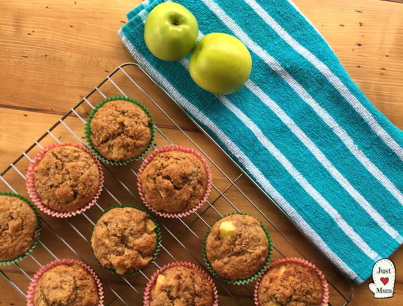 Just A Mum's Healthy Apple & Maple Syrup Muffins 