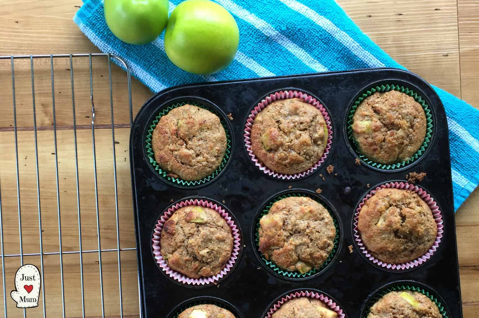 Just A Mum's Healthy Apple & Maple Syrup Muffins 