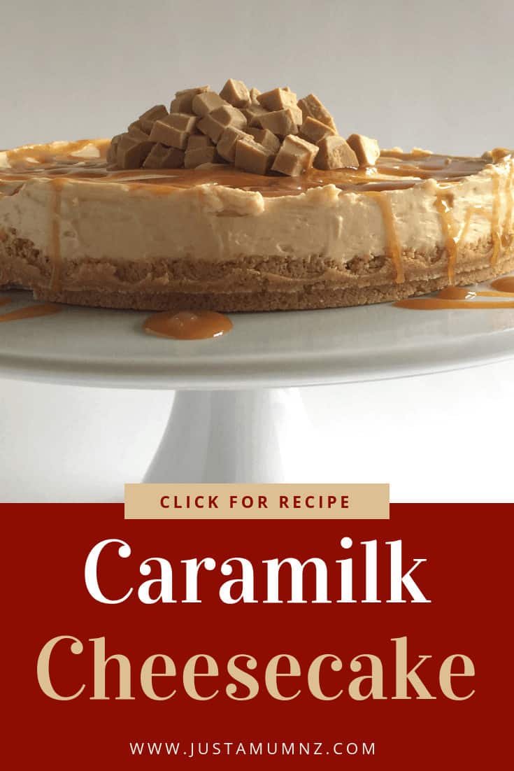 Delicious Caramilk Cheesecake, a divine way to use the chocolate. So simple to make using every day ingredients and the Carbury favourite. The best dessert! #recipes #recipe #baking #pudding #cheese #cake