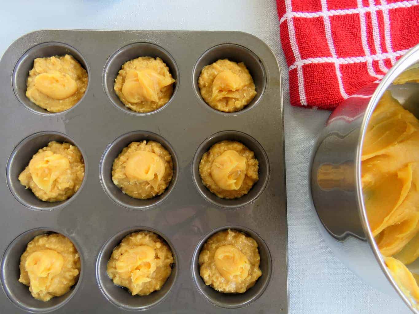 Just A Mum's ANZAC Muffins with a Caramel Filling